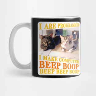 I are programmer i make computer beep boop Cat Mug